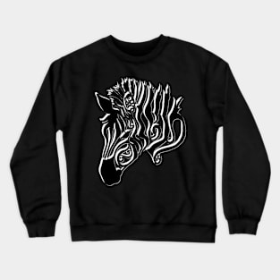 Zebra- back and white Crewneck Sweatshirt